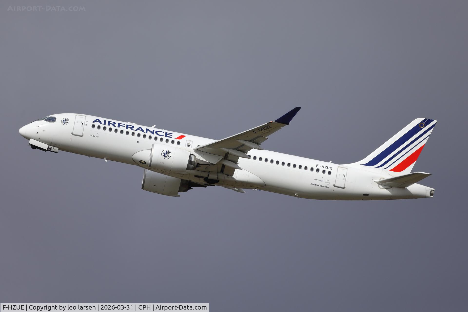 F-HZUE, 2021 Airbus A220-300 C/N 55146, Copenhagen 31.3.2026