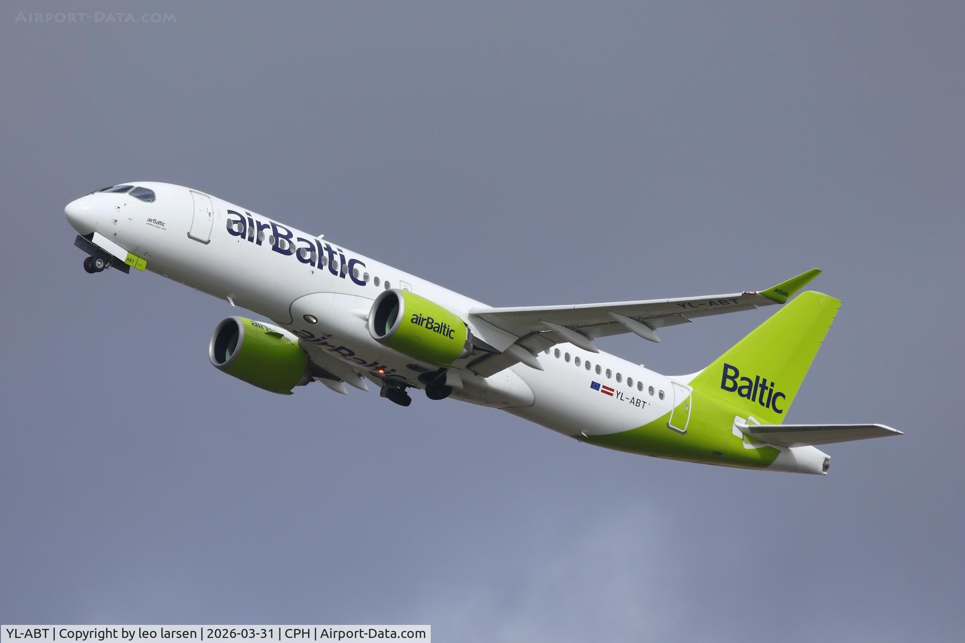 YL-ABT, 2023 Airbus A220-300 C/N 55255, Copenhagen 31.3.2026