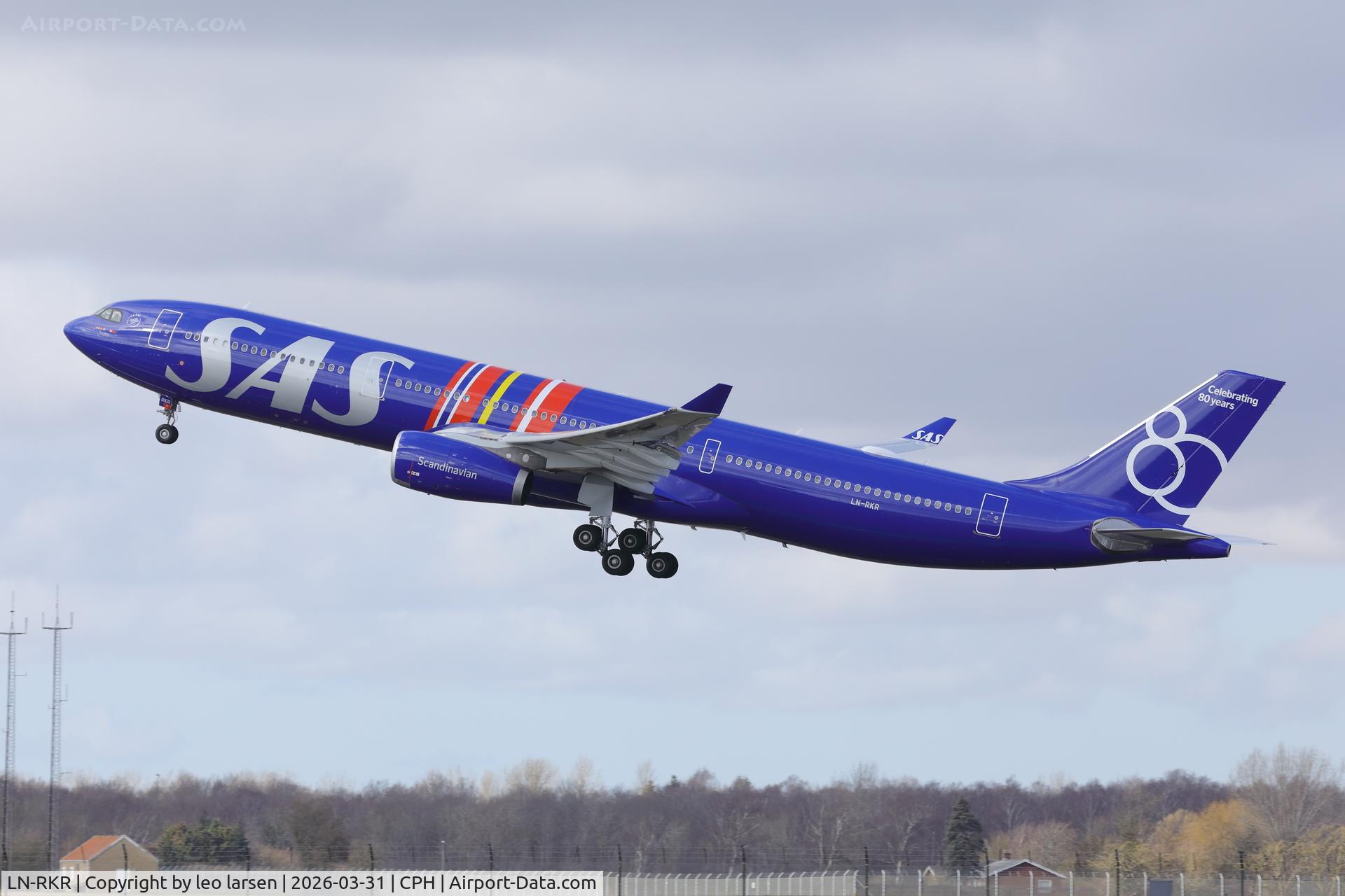 LN-RKR, 2015 Airbus A330-343E C/N 1660, Copenhagen 31.3.2026 