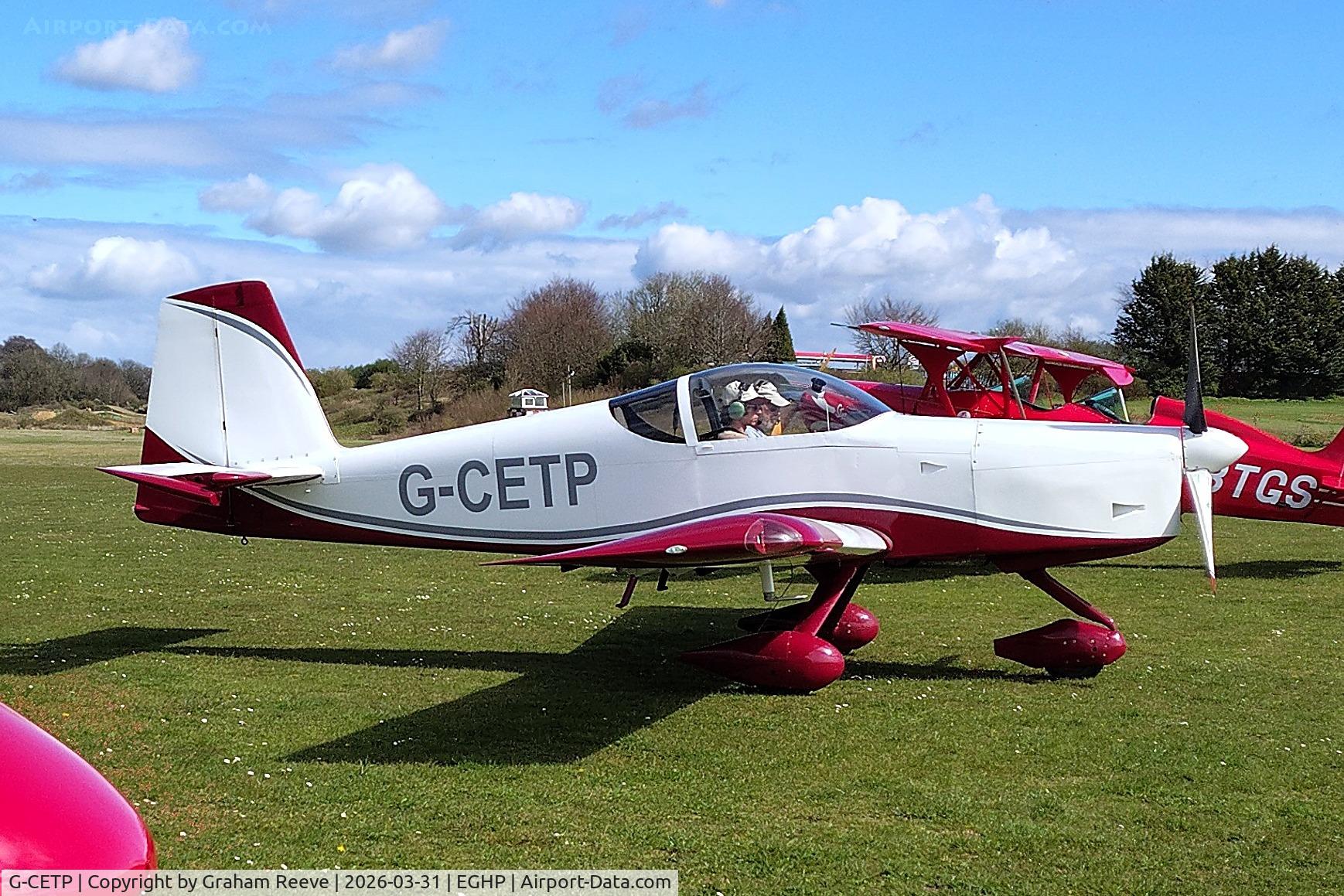 G-CETP, 2009 Vans RV-9A C/N PFA 320-14012, About to depart from Popham.