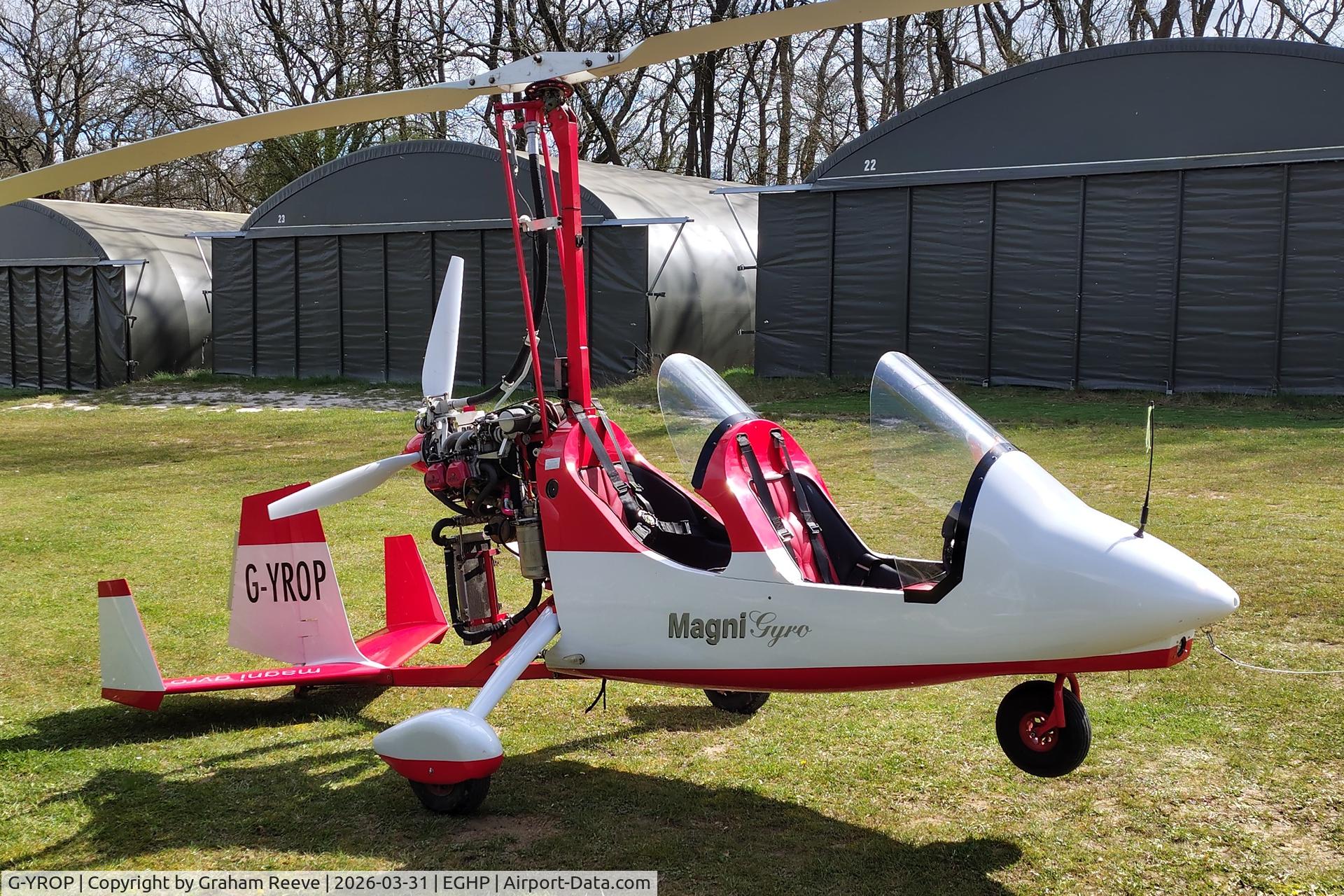 G-YROP, 2009 Magni Gyro M-16C Tandem Trainer C/N 16-09-5344, Parked at Popham.