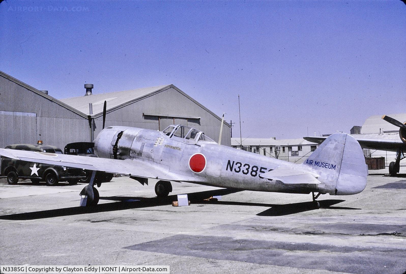 N3385G, 1944 Nakajima Ki-84 Hayate C/N 1446, Ontario airport in California 1960's?