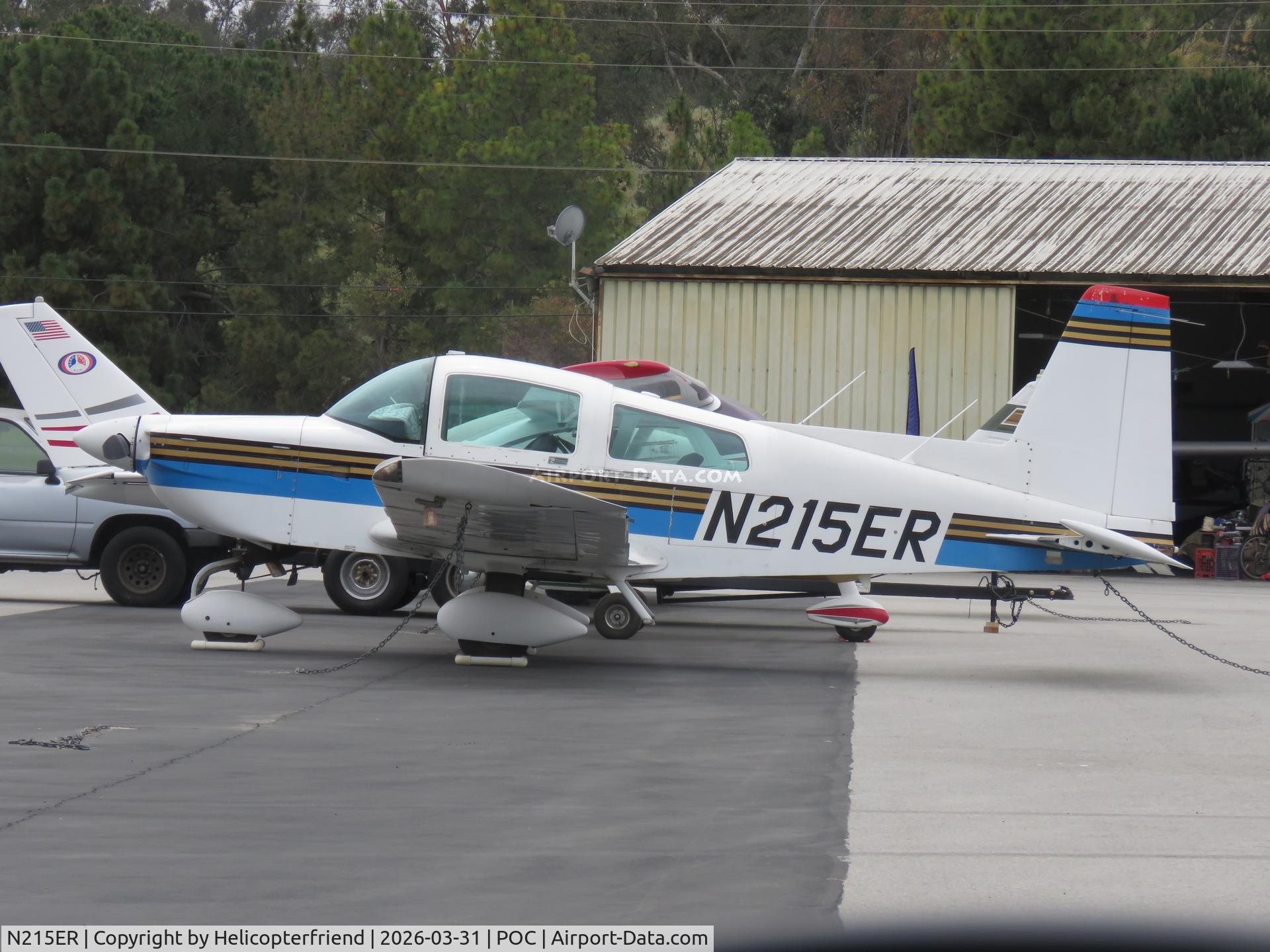 N215ER, 1992 American General AG-5B Tiger C/N 10117, Parked by a hanger