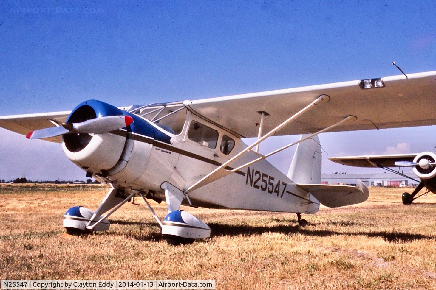 N25547, 1940 Pigman Reed Rearwin 8135 Cloudster C/N 824, In the west 1960's