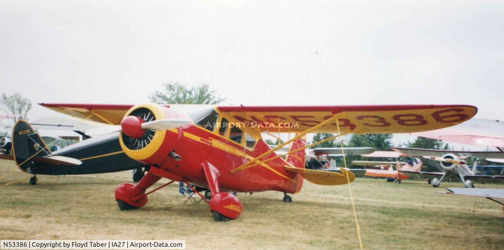 N53386, 1943 Howard Aircraft DGA-15P C/N 29511, Blakesburg Iowa