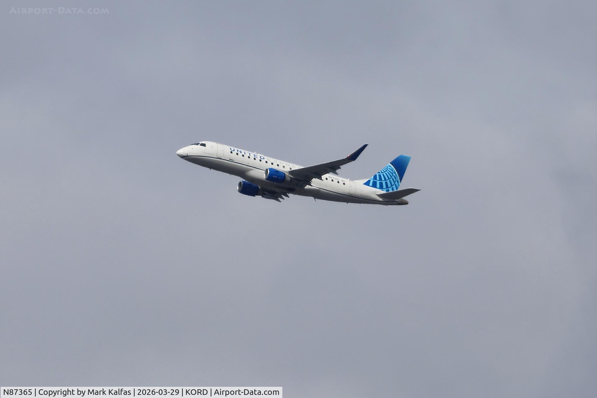 N87365, 2020 Embraer 175LR (ERJ-170-200LR) C/N 17000859, E175 SkyWest /United Express Embraer 175LR N87365 departing 27L KORD
