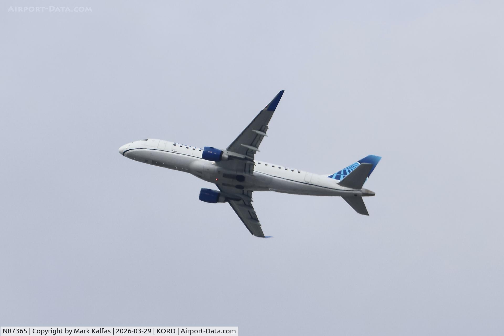N87365, 2020 Embraer 175LR (ERJ-170-200LR) C/N 17000859, E175 SkyWest /United Express Embraer 175LR N87365 departing 27L KORD