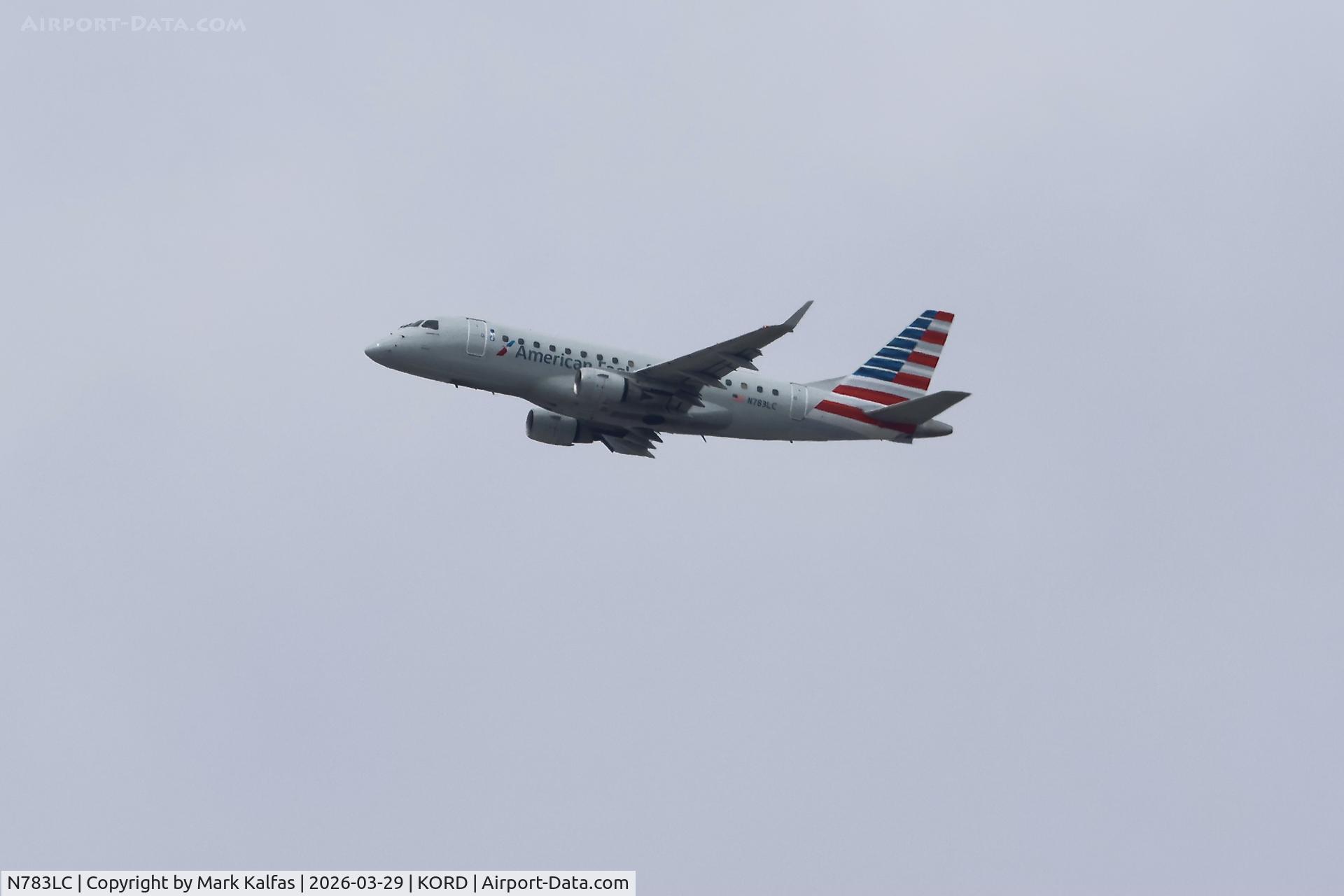 N783LC, 2004 Embraer 170SU (ERJ-170-100SU) C/N 17000018, E170 Envoy/ American Eagle EMBRAER ERJ 170-100 LR N783LC departing 27L KORD