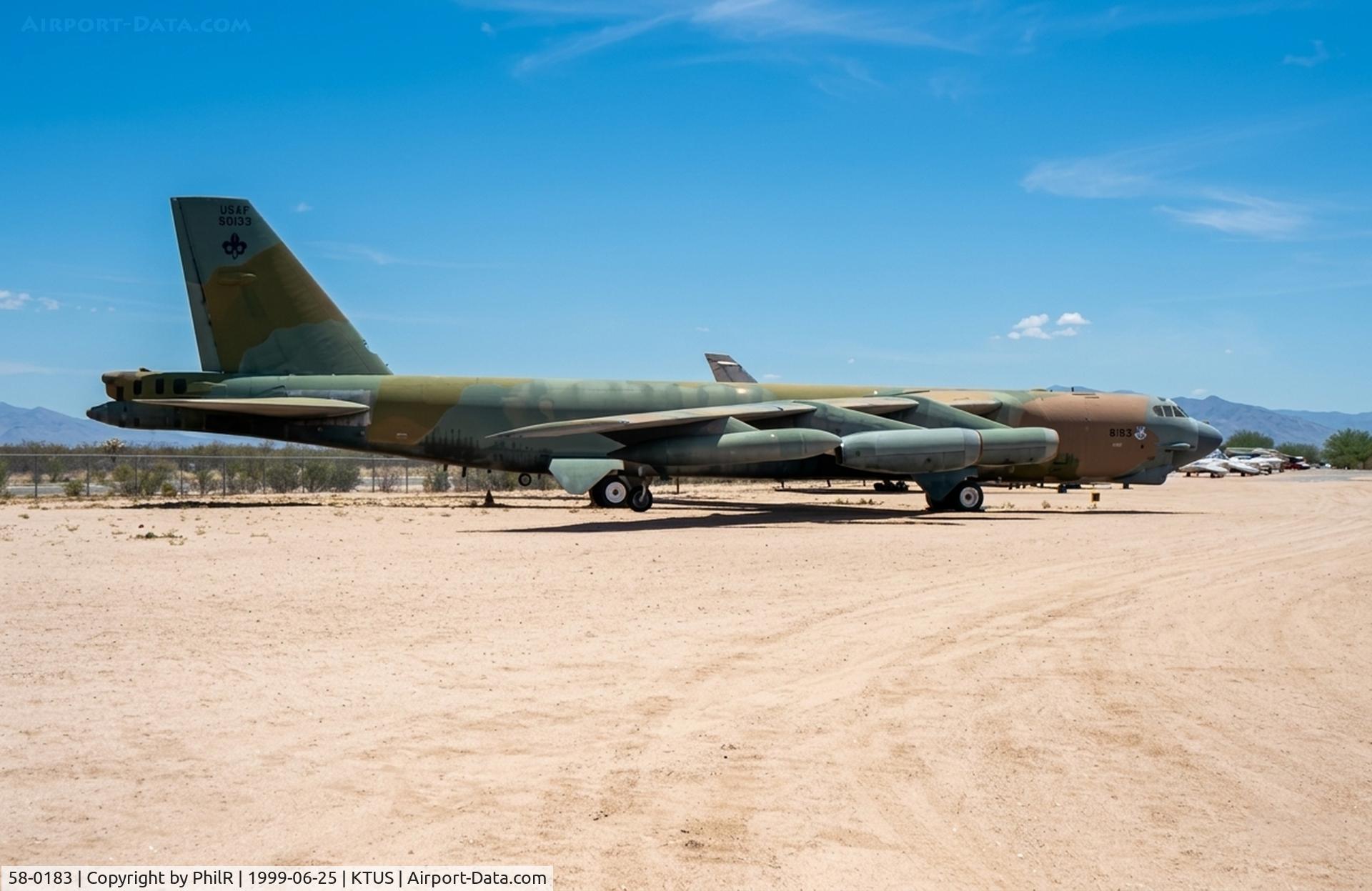 58-0183, 1958 Boeing B-52G Stratofortress C/N 464251, 58-0183 1958 Boeing B-52G USAF Pima 
