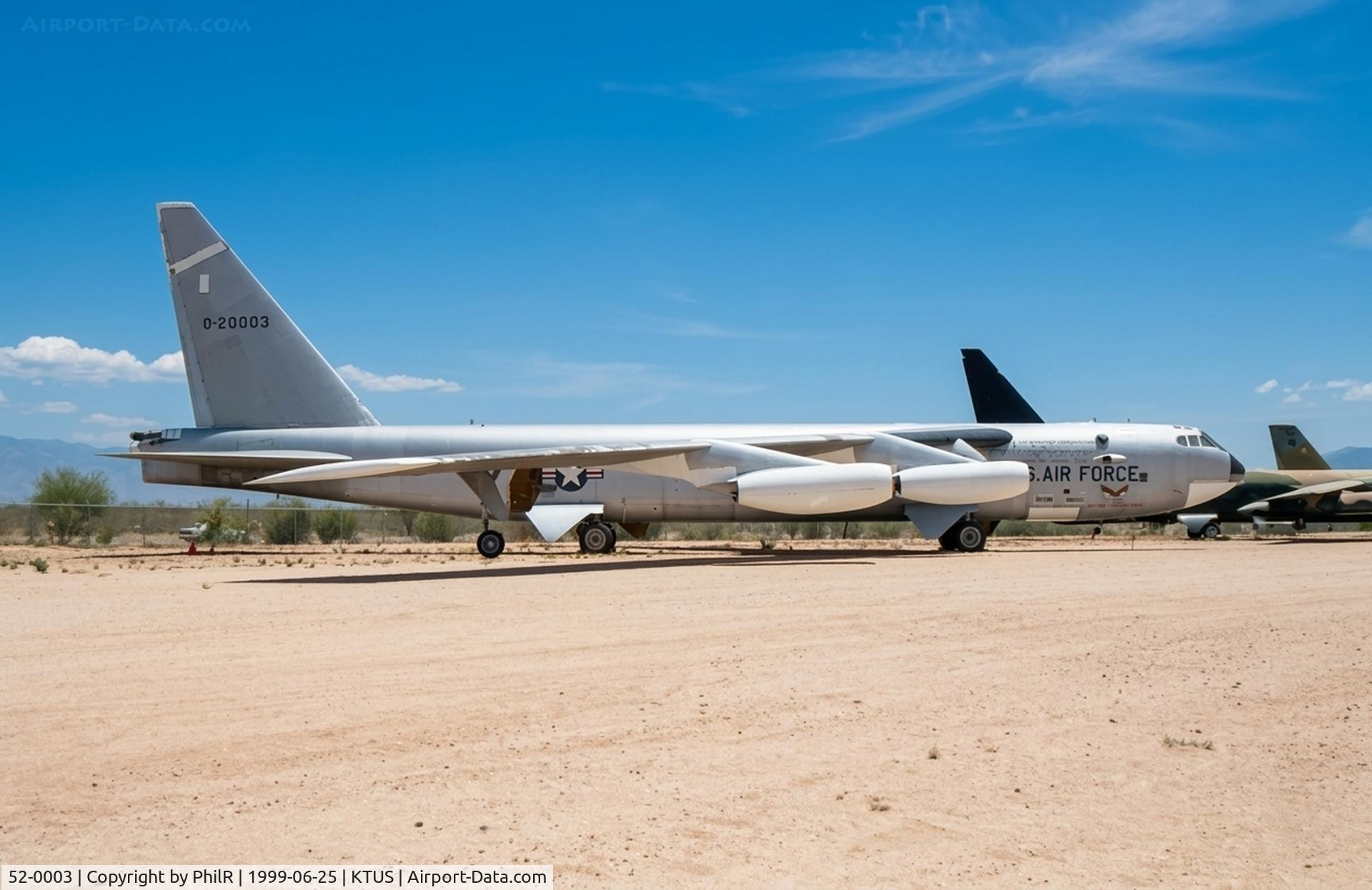 58-0183, 1958 Boeing B-52G Stratofortress C/N 464251, 52-0003 Boeing B-52A Stratofortress USAF Pima
