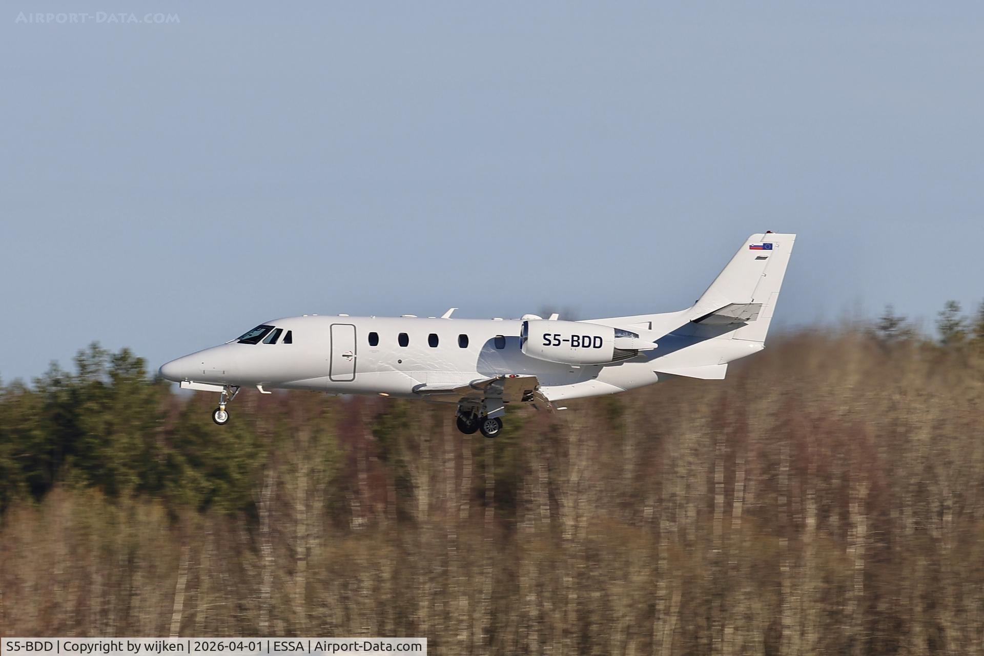 S5-BDD, 2014 Cessna 560 Citation C/N 560-6178, Rwy 26