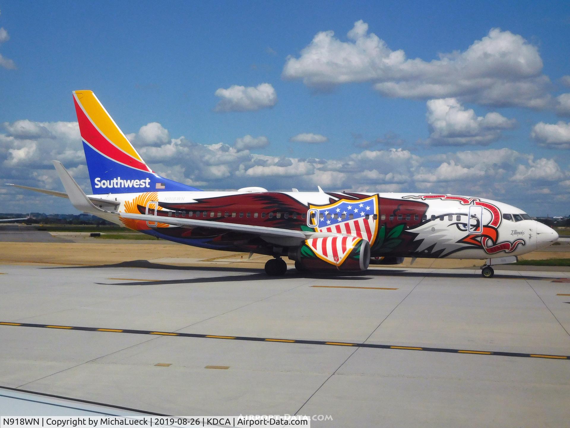 N918WN, 2008 Boeing 737-7H4 C/N 29843, Illinois One paint scheme