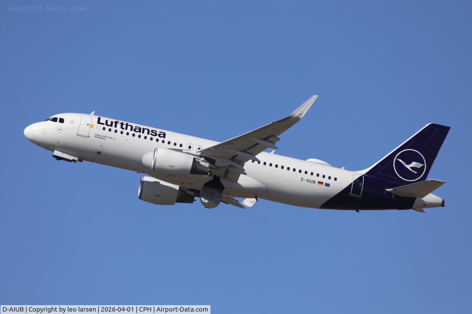 D-AIUB, 2014 Airbus A320-214 C/N 5972, Copenhagen 1.4.2026