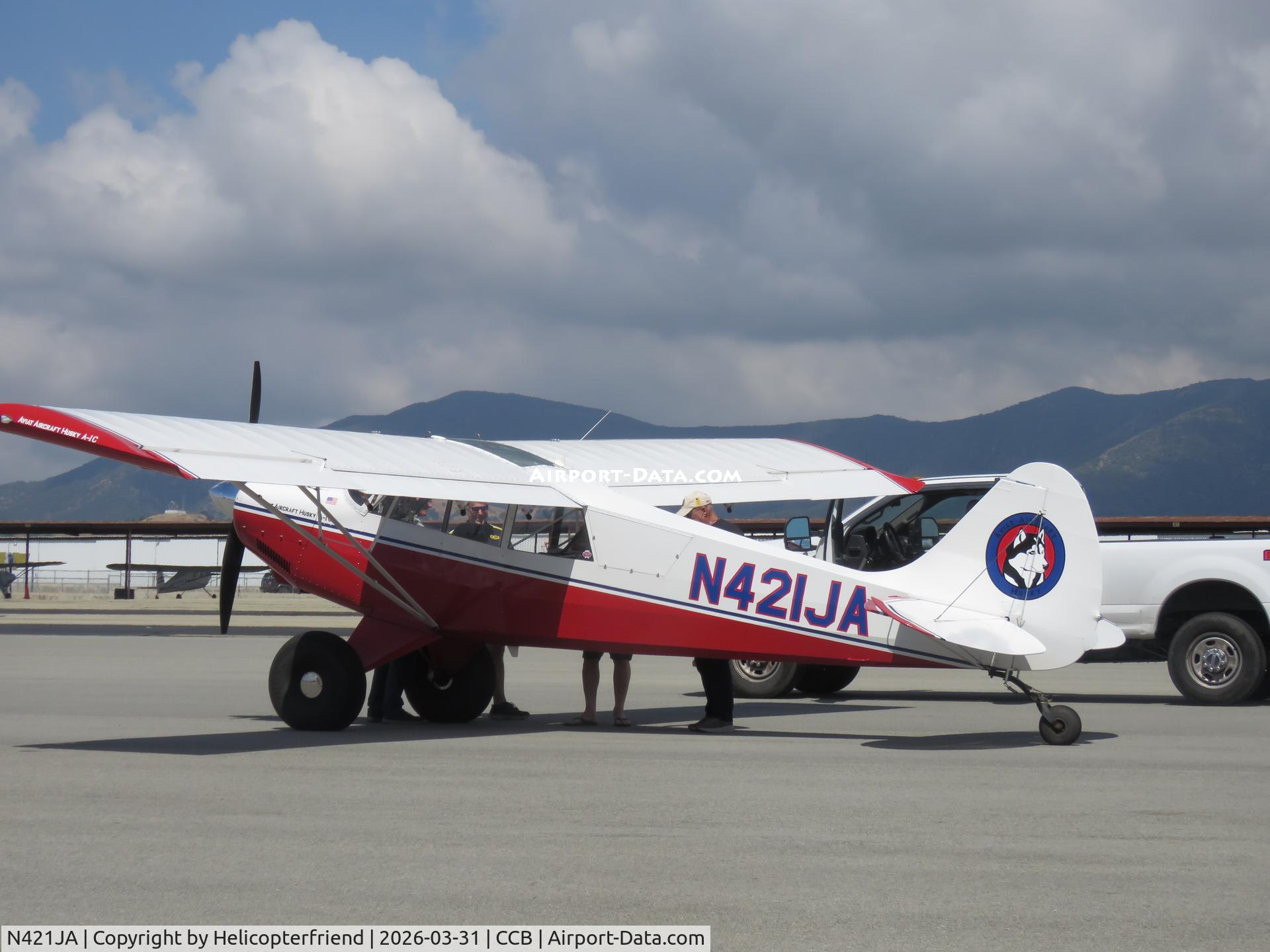 N421JA, 2008 Aviat A-1C-180 Husky C/N 3027, Parked in transit parking