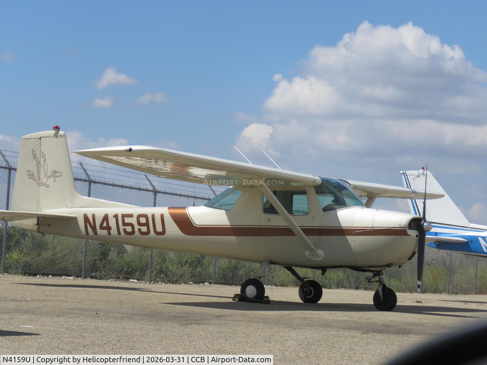 N4159U, 1963 Cessna 150D C/N 15060159, Parked by south fence
