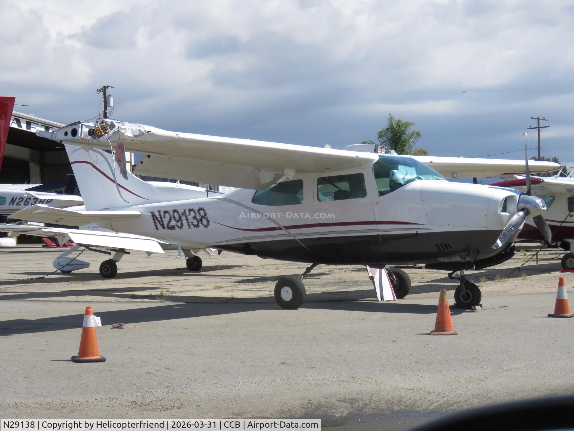 N29138, 1973 Cessna T210L Turbo Centurion C/N 21059815, Being repaired