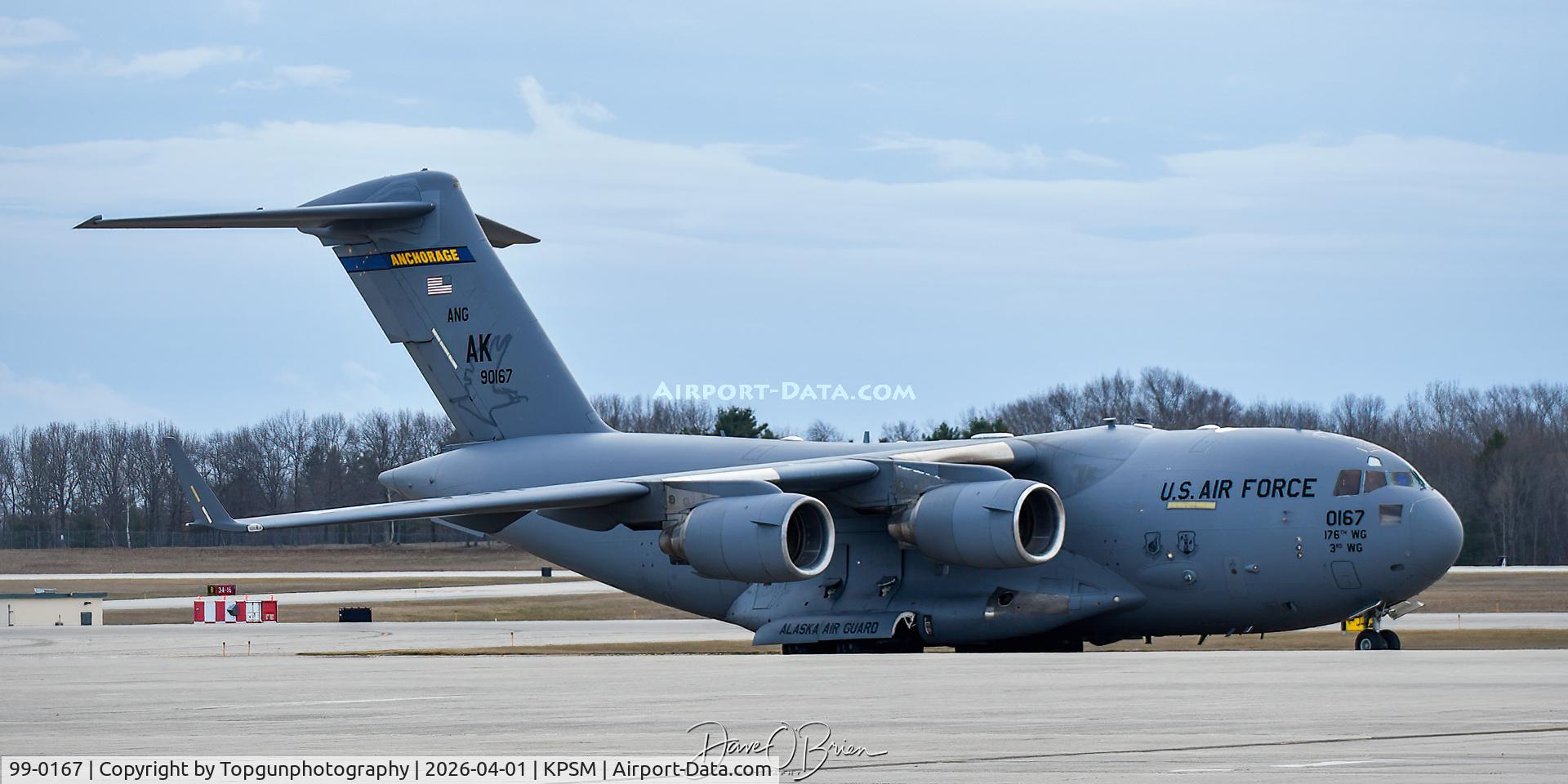99-0167, 1999 Boeing C-17A Globemaster III C/N 50071/P-67, 144th AS	JB Elmendorf–Richardson, AK