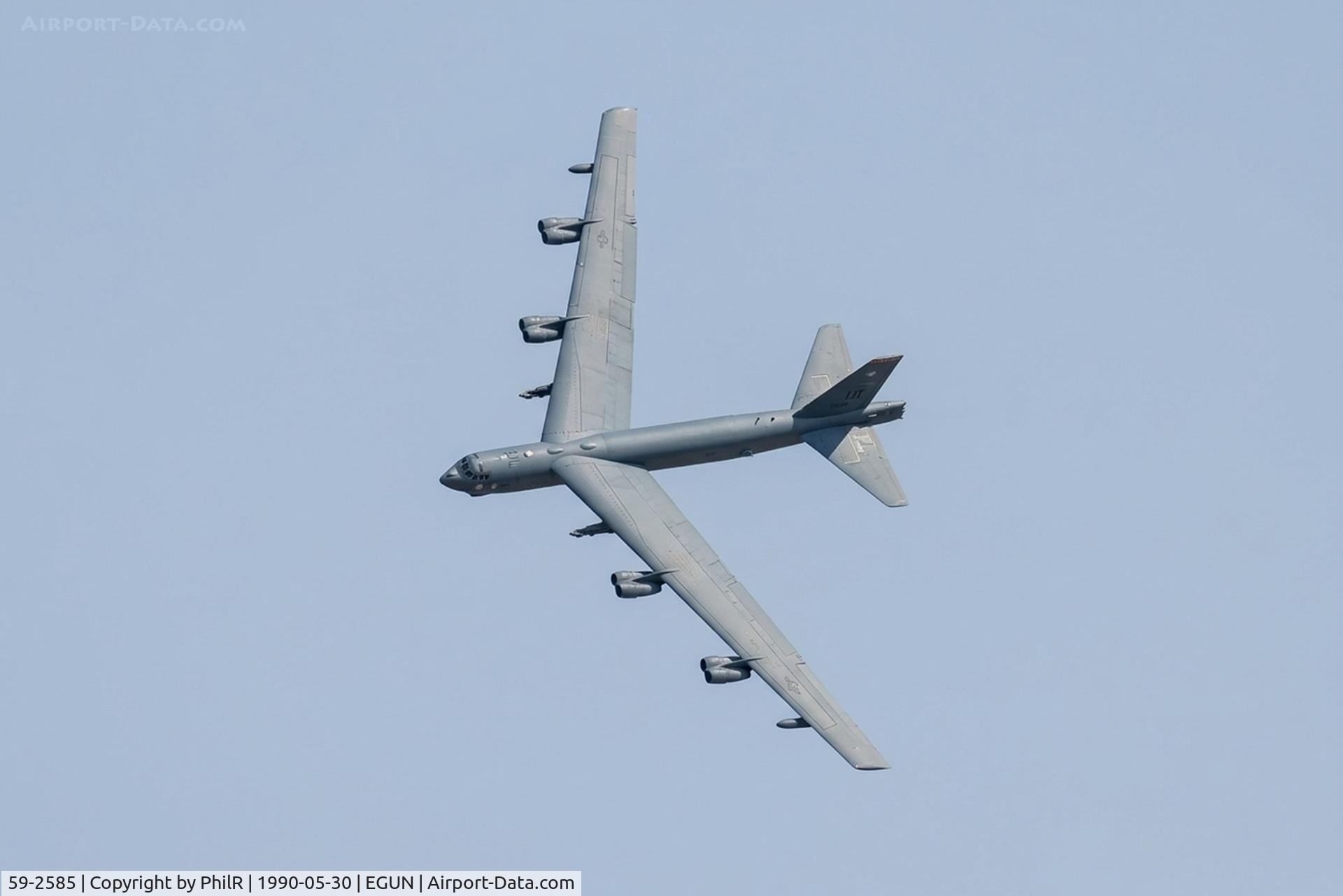 59-2585, 1959 Boeing B-52G Stratofortress C/N 464348, 59-2585 1959 Boeing B-52G USF Mildenhall 05.90(1A).jpg
