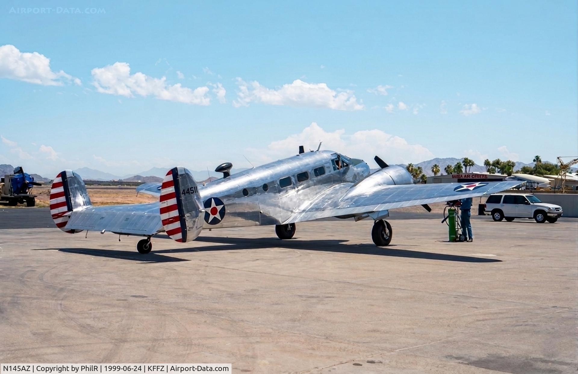 N145AZ, Beech D18S C/N A-235, 44511 (N145AZ Beech D18S)) Beech C-45 CAF Falcon Field Az 
