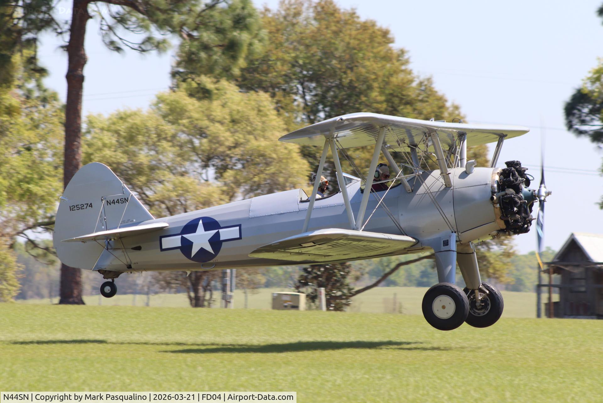 N44SN, 1941 Boeing A75N1(PT17) C/N 75-2763, Stearman