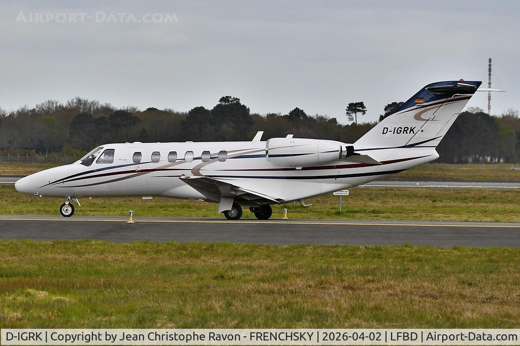 D-IGRK, 2004 Cessna 525A CitationJet CJ2 C/N 525A0220, Bordeaux (BOD)	Caen (CFR)	(DIGRK)
