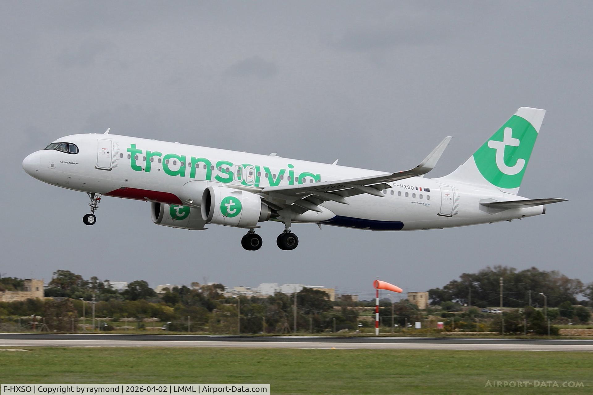 F-HXSO, 2025 Airbus A320-252N C/N 12548, Airbus A320-252N reg F-HXSO of Transavia on approach landing in Malta RW31.