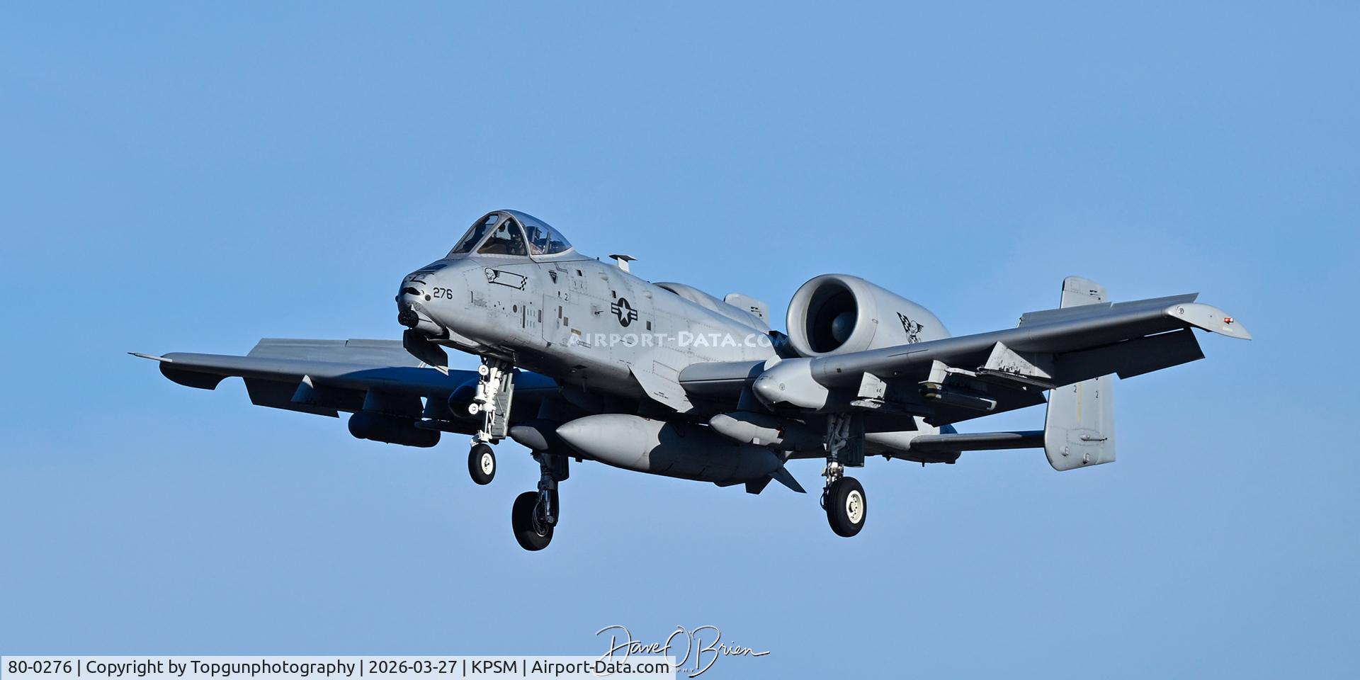 80-0276, 1980 Fairchild Republic A-10C Thunderbolt II C/N A10-0626, 190th FS	Gowen Field ANGB, ID