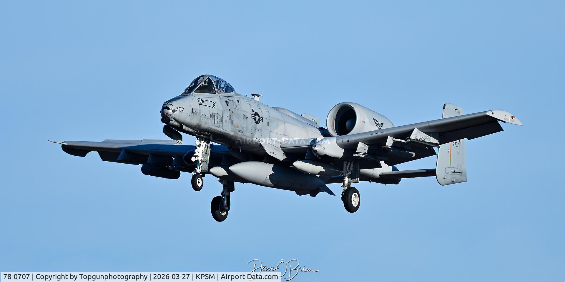 78-0707, 1978 Fairchild Republic A-10C Thunderbolt II C/N A10-0327, 190th FS	Gowen Field ANGB, ID