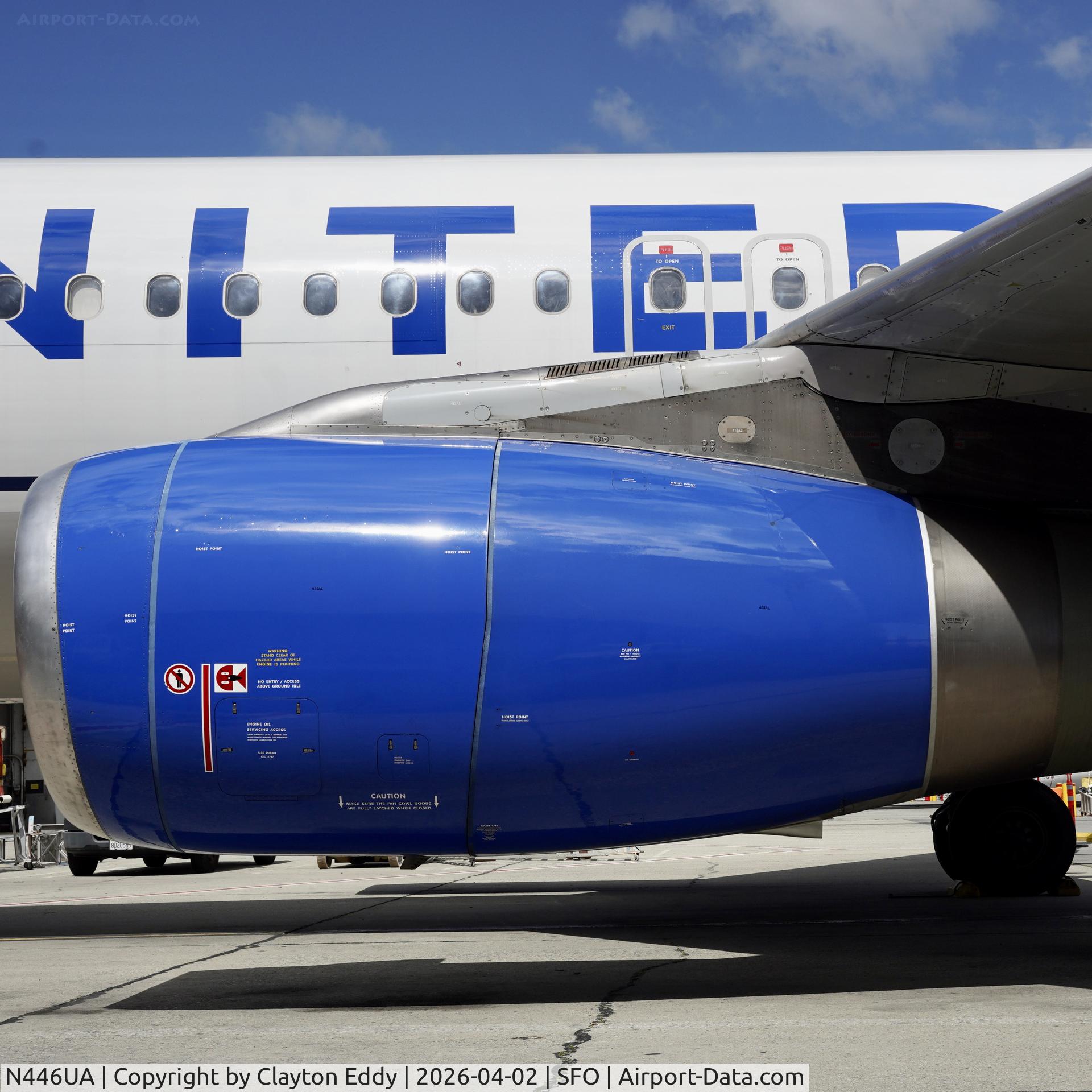 N446UA, 1998 Airbus A320-232 C/N 834, SFO 2026