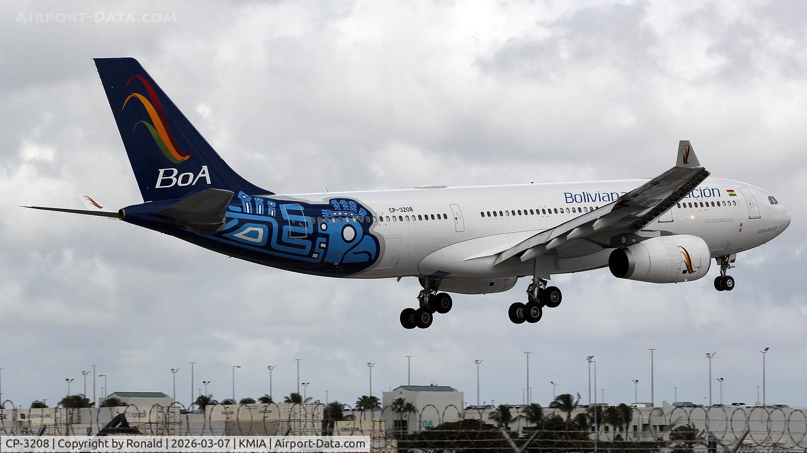 CP-3208, 2013 Airbus A330-243 C/N 1452, at mia