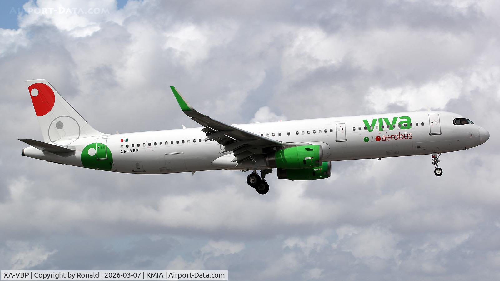 XA-VBP, 2021 Airbus A321-231(WL) C/N 5606, at mia