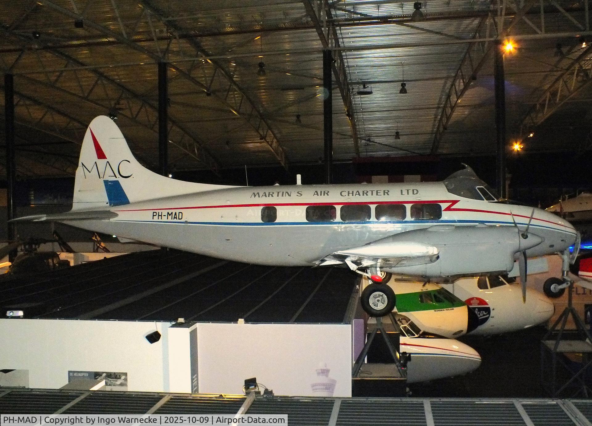 PH-MAD, 1955 De Havilland DH-104 Devon C.20 C/N 04453, De Havilland D.H.104 Devon C20 at the Aviodrome, Lelystad