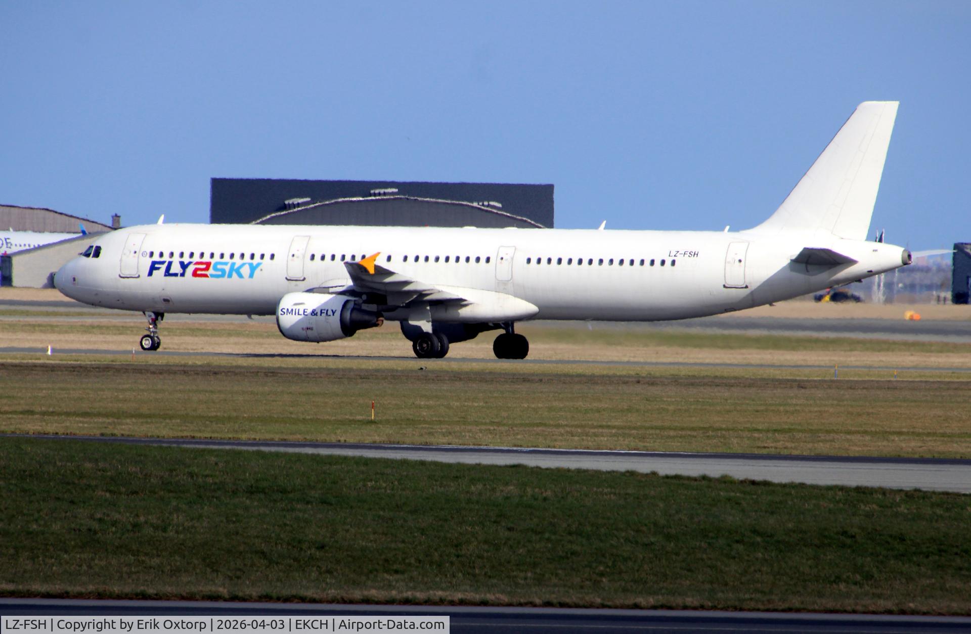 LZ-FSH, 2003 Airbus A321-211 C/N 1932, LZ-FSH landed rw 22L