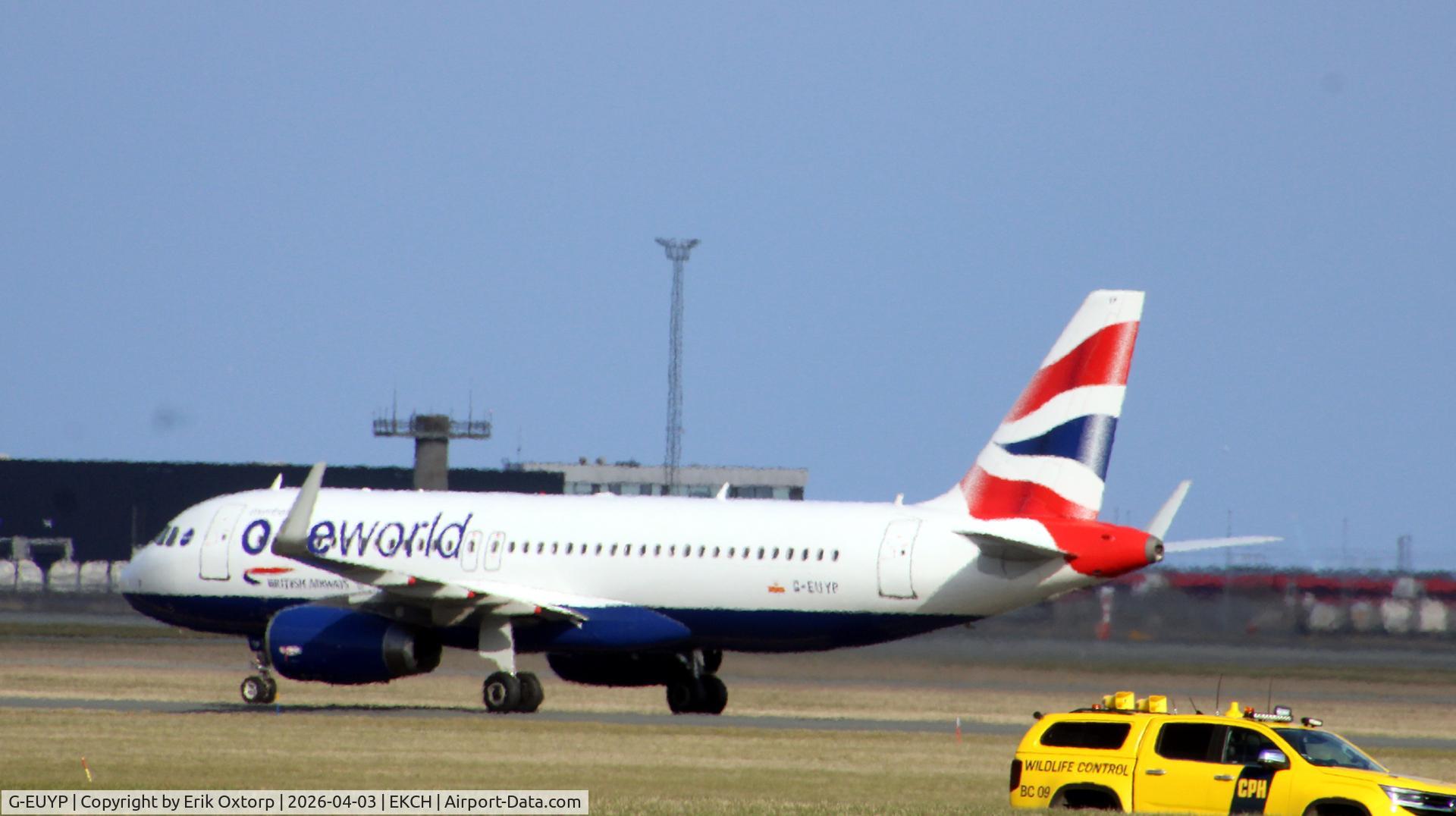 G-EUYP, 2013 Airbus A320-232 C/N 5784, G-EUYP landed rw 22L