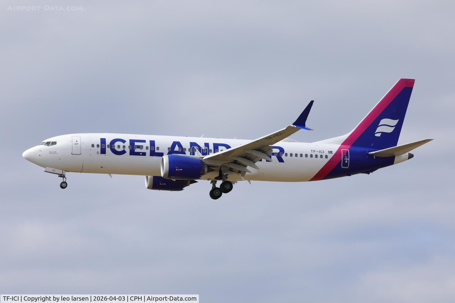 TF-ICI, 2018 Boeing 737 MAX 8 C/N 64992, Copenhagen 3.4.2026
