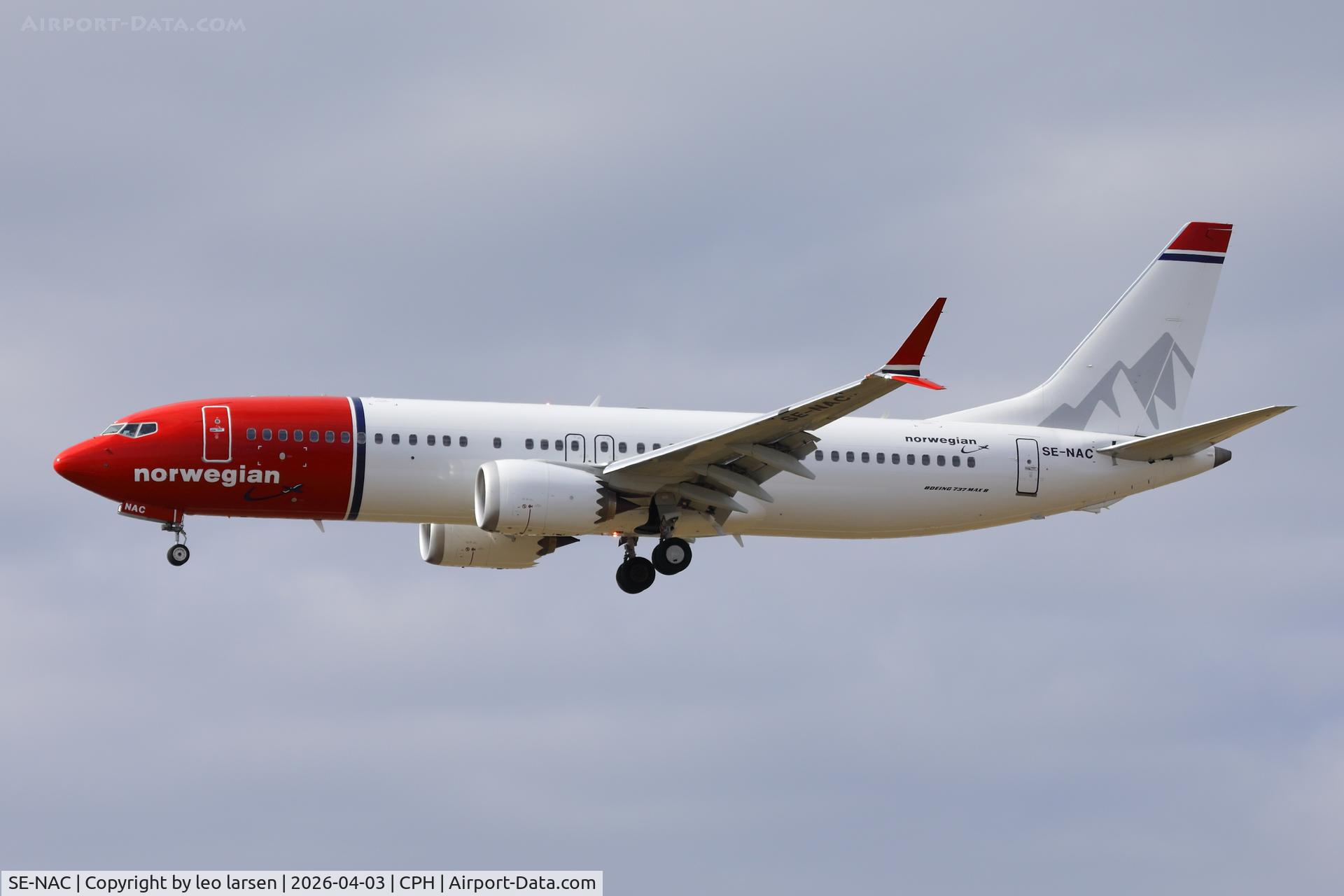 SE-NAC, 2025 Boeing 737-8 MAX C/N 66303, Copenhagen 3.4.2026