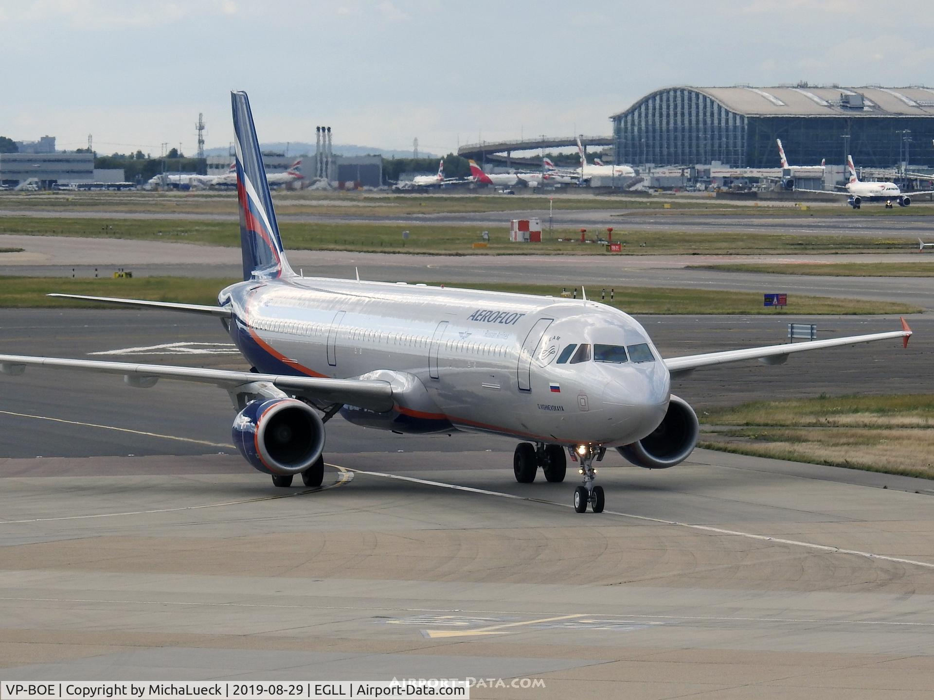 VP-BOE, 2013 Airbus A321-211 C/N 5755, At Heathrow