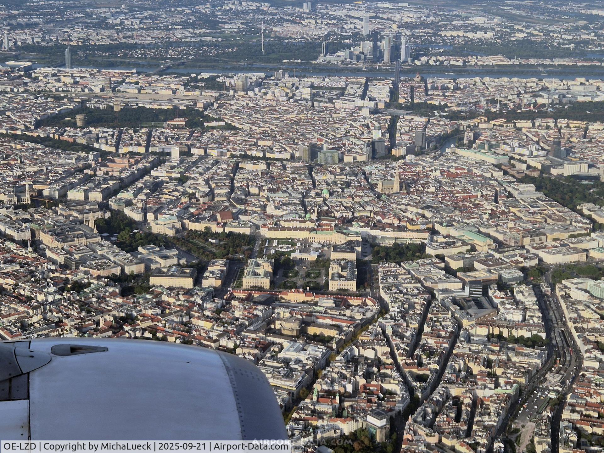 OE-LZD, 2012 Airbus A320-214 C/N 5299, A beautiful view over Vienna on approach to VIE (ARN-VIE)