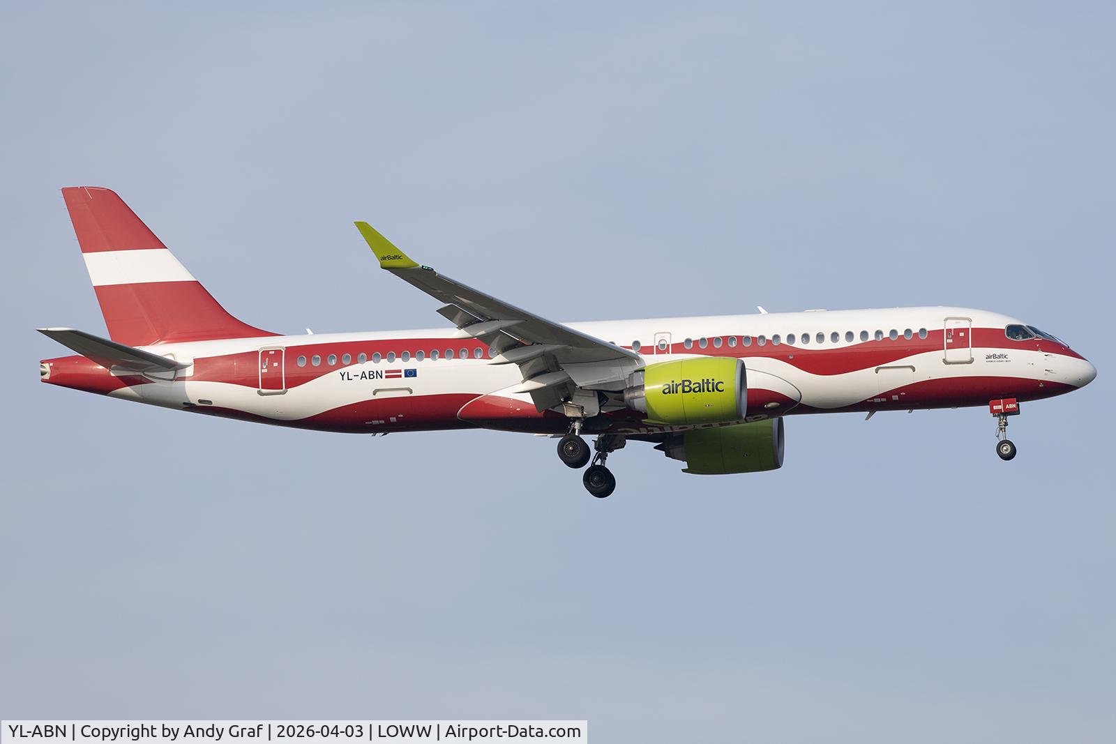 YL-ABN, 2023 Airbus A220-371 C/N 55215, Air Baltic A220-300