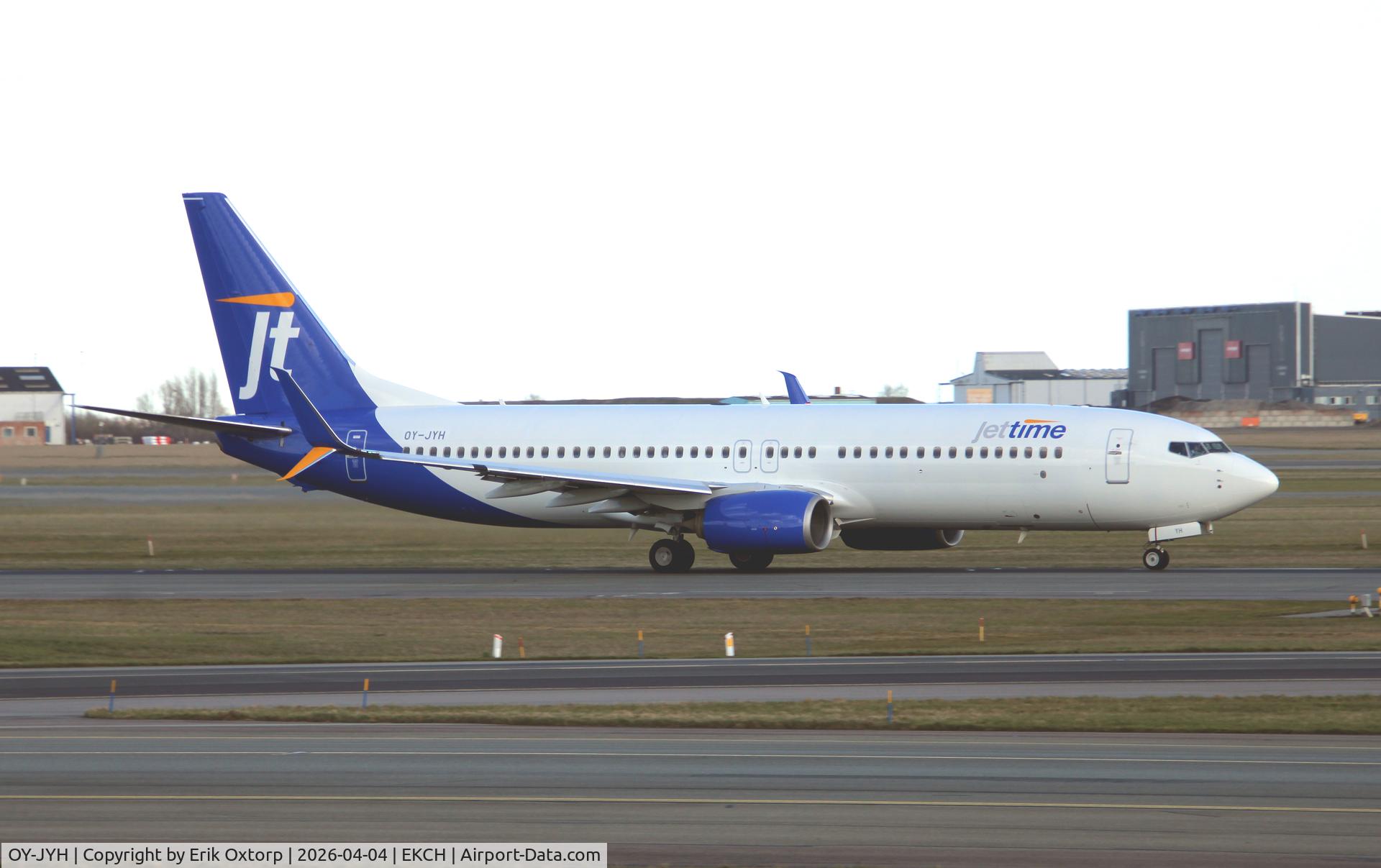 OY-JYH, 2014 Boeing B737-8JP C/N 36029, OY-JYH taking off rw 22R