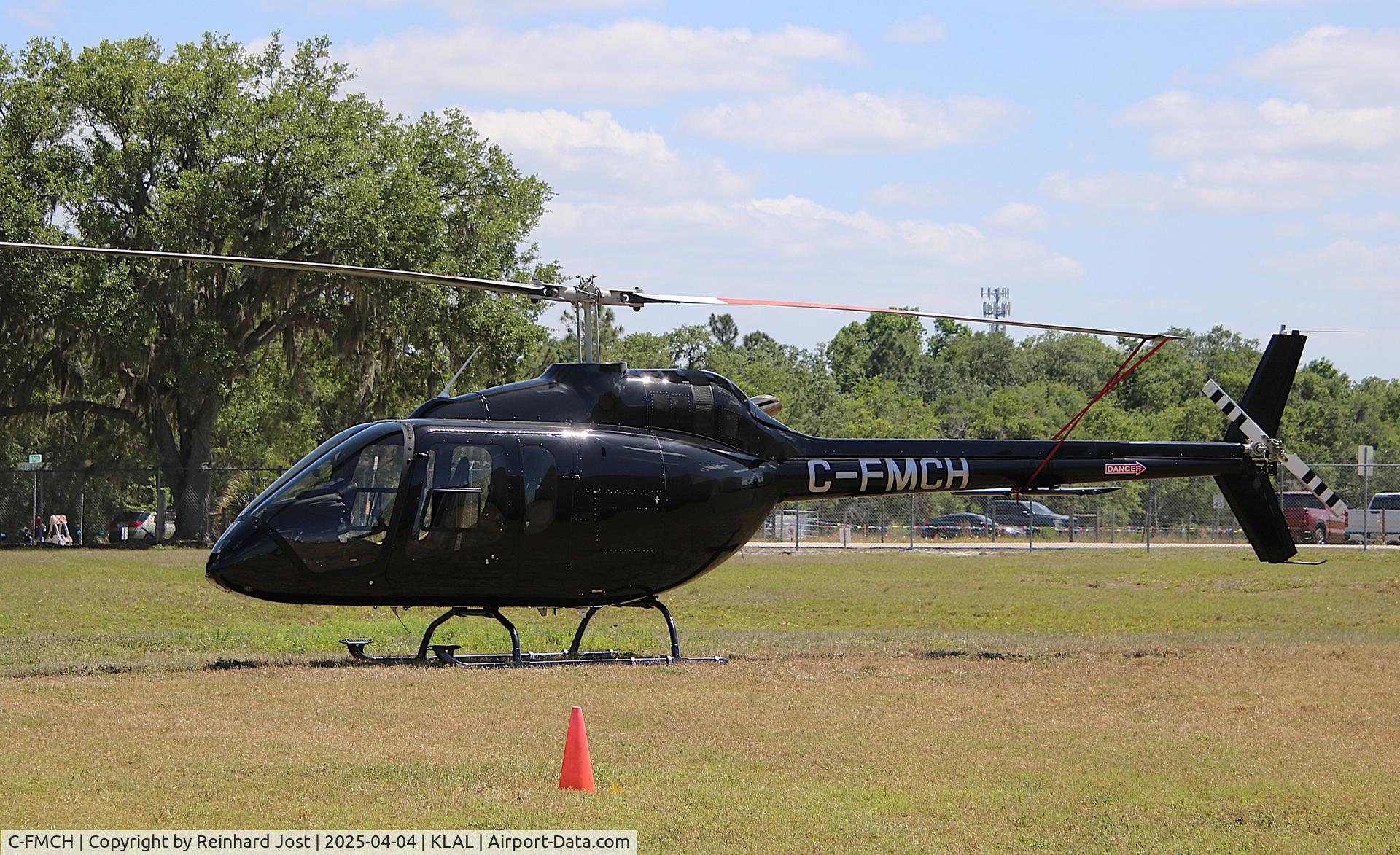 C-FMCH, 2019 Bell 505 Jet Ranger X C/N 65276, In dark colors at Sun n Fun 2025, Lakeland, FL