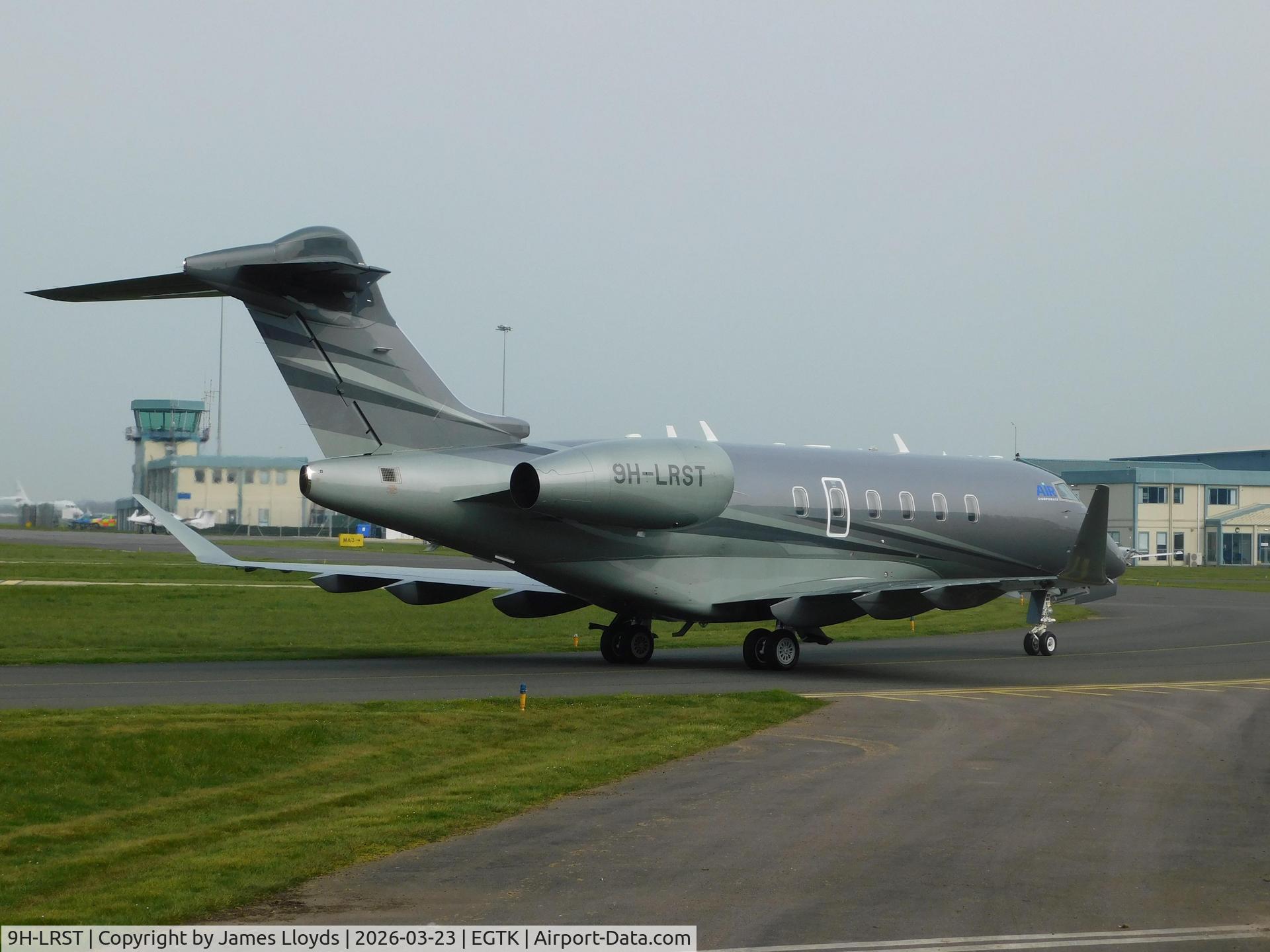 9H-LRST, 2026 Bombardier BD-100-1A10 Challenger 3500 C/N 21106, Taxing in at Oxford Airport.