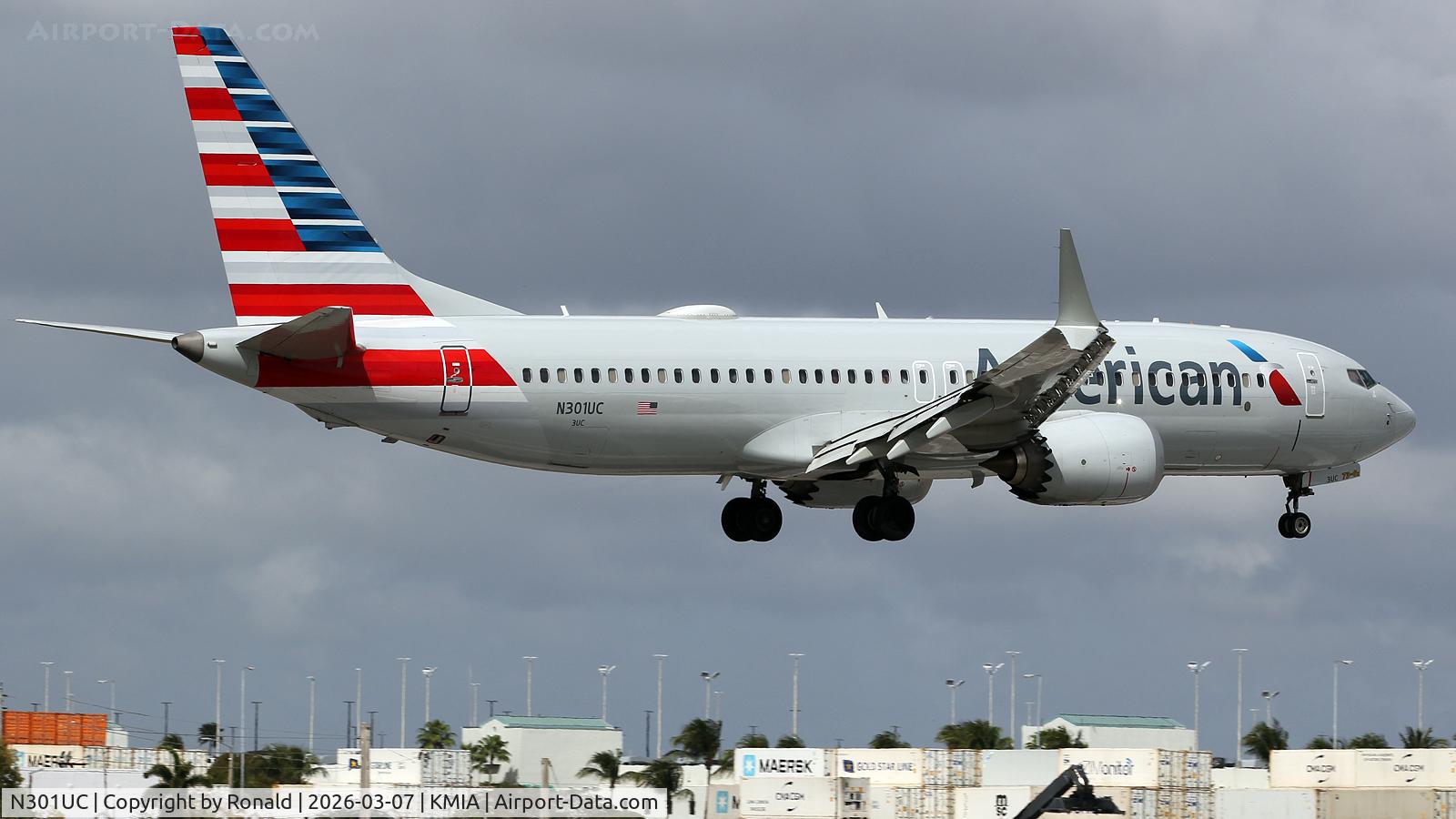 N301UC, 2025 Boeing 737-8 MAX C/N 44509 / 9038, at mia