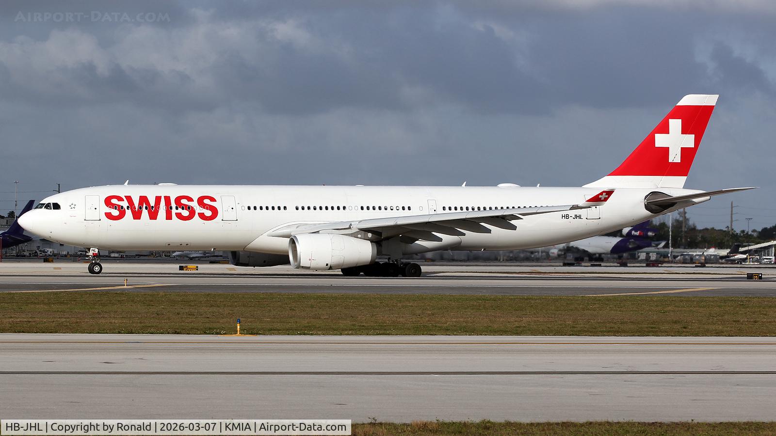 HB-JHL, 2011 Airbus A330-343X C/N 1290, at mia