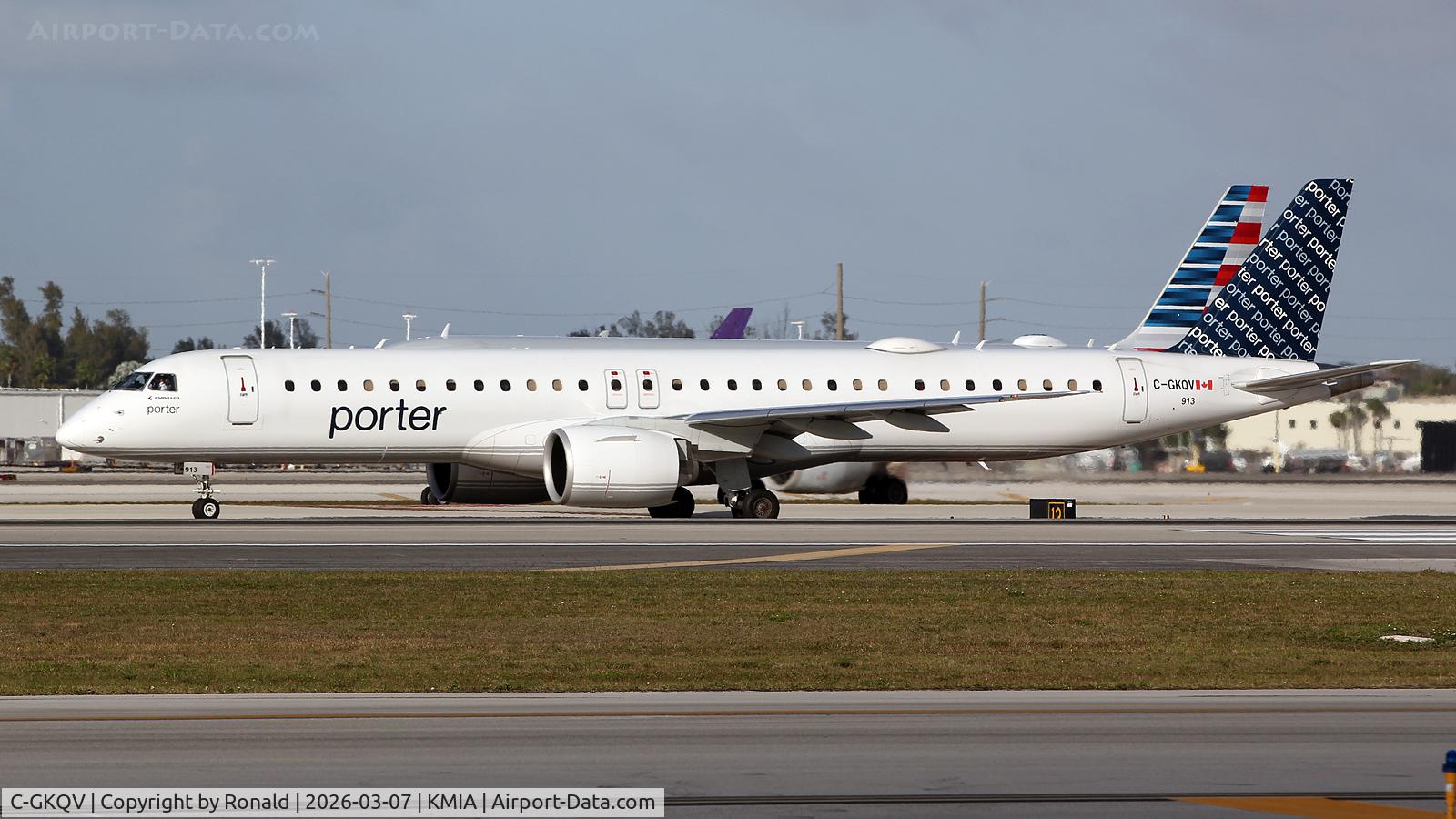 C-GKQV, 2023 Embraer E195 E2 C/N 19020094, at mia