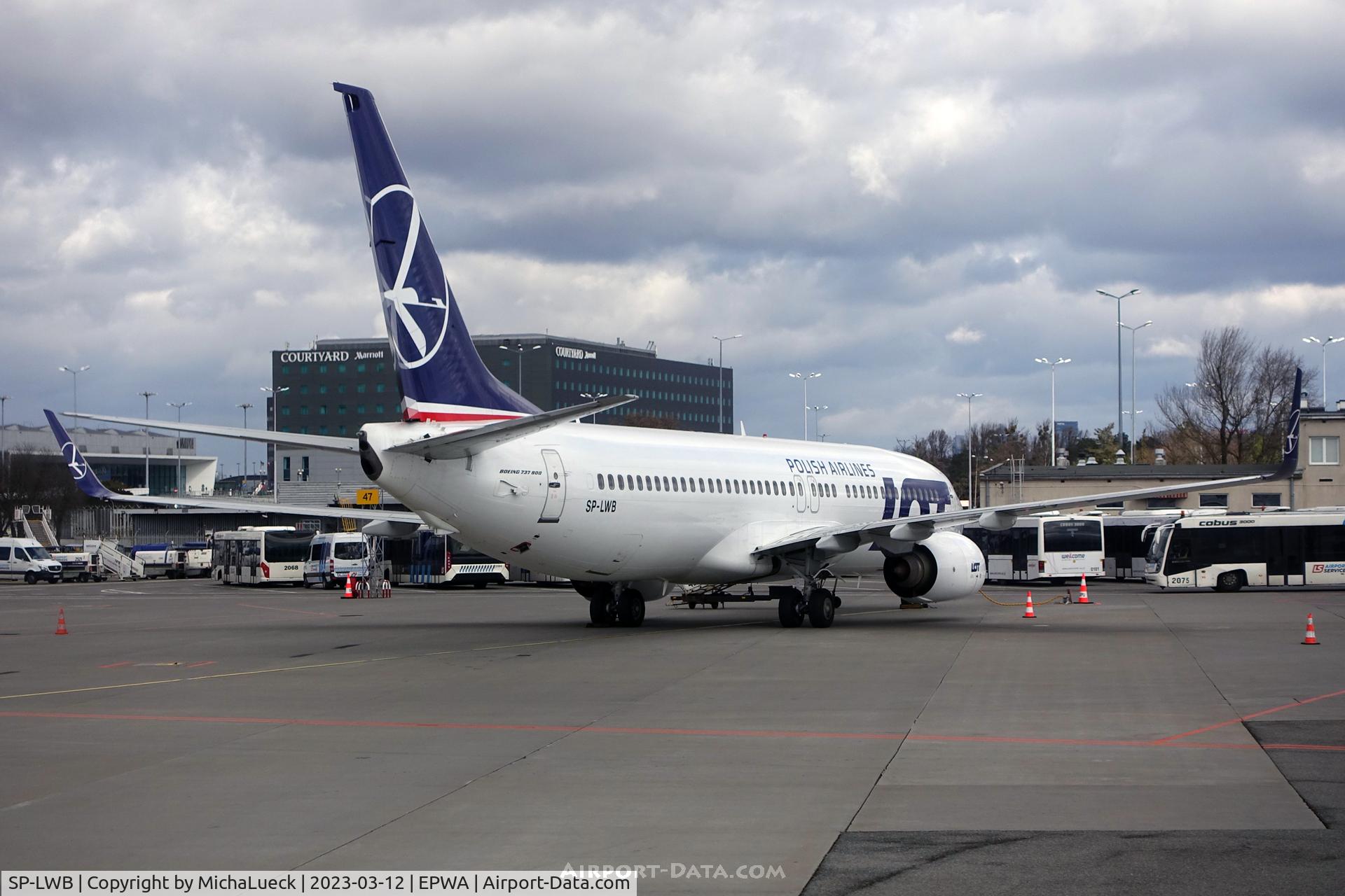 SP-LWB, 2005 Boeing 737-89P C/N 32800, At Frederic Chopin Airport