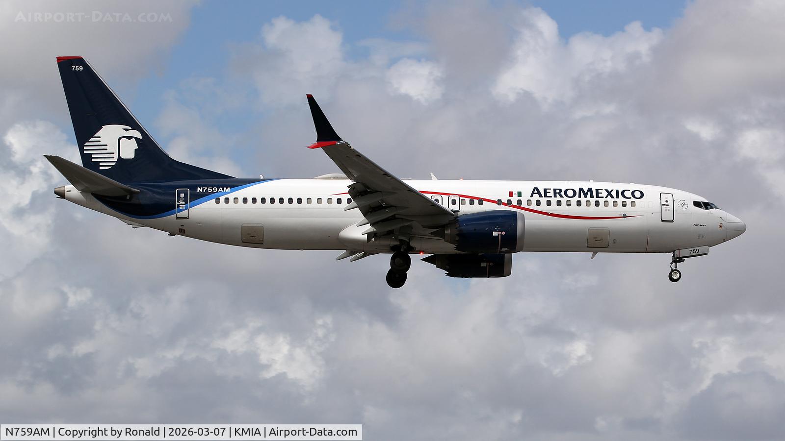 N759AM, 2024 Boeing 737-8 MAX C/N 66364, at mia