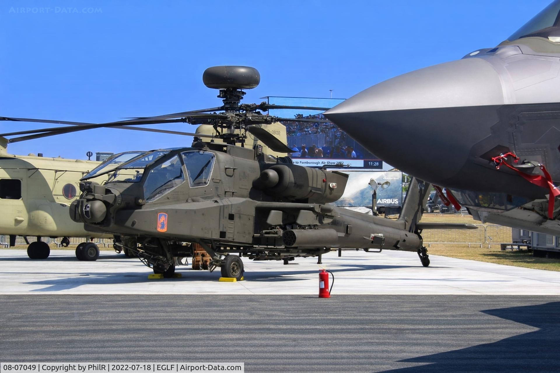 08-05550, Boeing AH-64D Longbow Apache C/N PVD550, 08-07049 Boeing AH-64D Apache FIA Farnborough 

