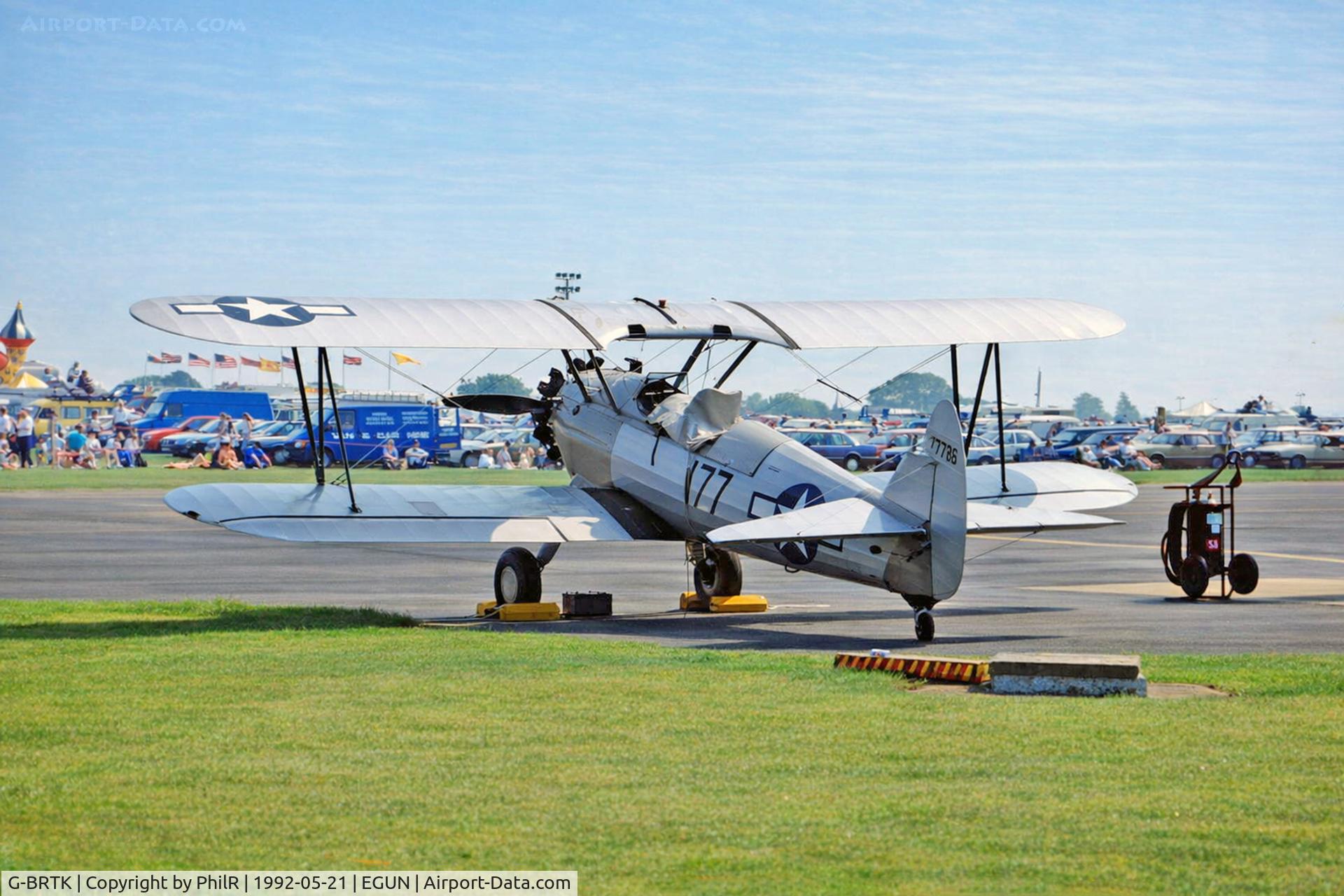 G-BRTK, 1942 Boeing PT-13D Kaydet (E75) C/N 75-5949, 42-17786 (G-BRTK) 1942 Boeing E75 (PT-13D) USAAF Mildenhall 
