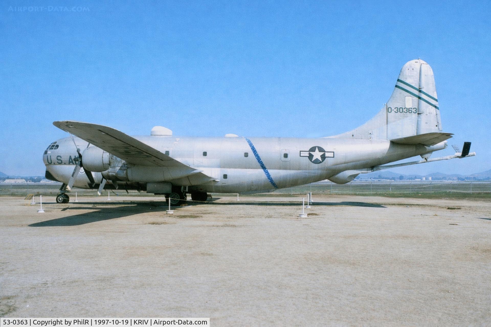 53-0363, 1953 Boeing KC-97G Stratocruiser C/N 17145, 53-363 1953 Boeing KC-97L Stratotanker USAF March AFB Museum 
